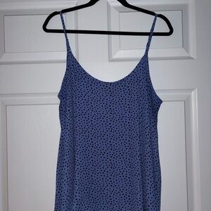 Apt. 9 Blue Camisole with Black Polka Dots